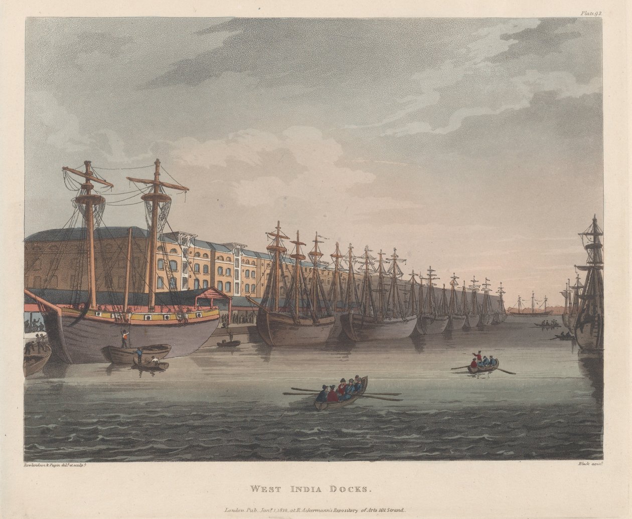 West India Docks, 1. januar 1810., 1. januar 1810. av J. Bluck
