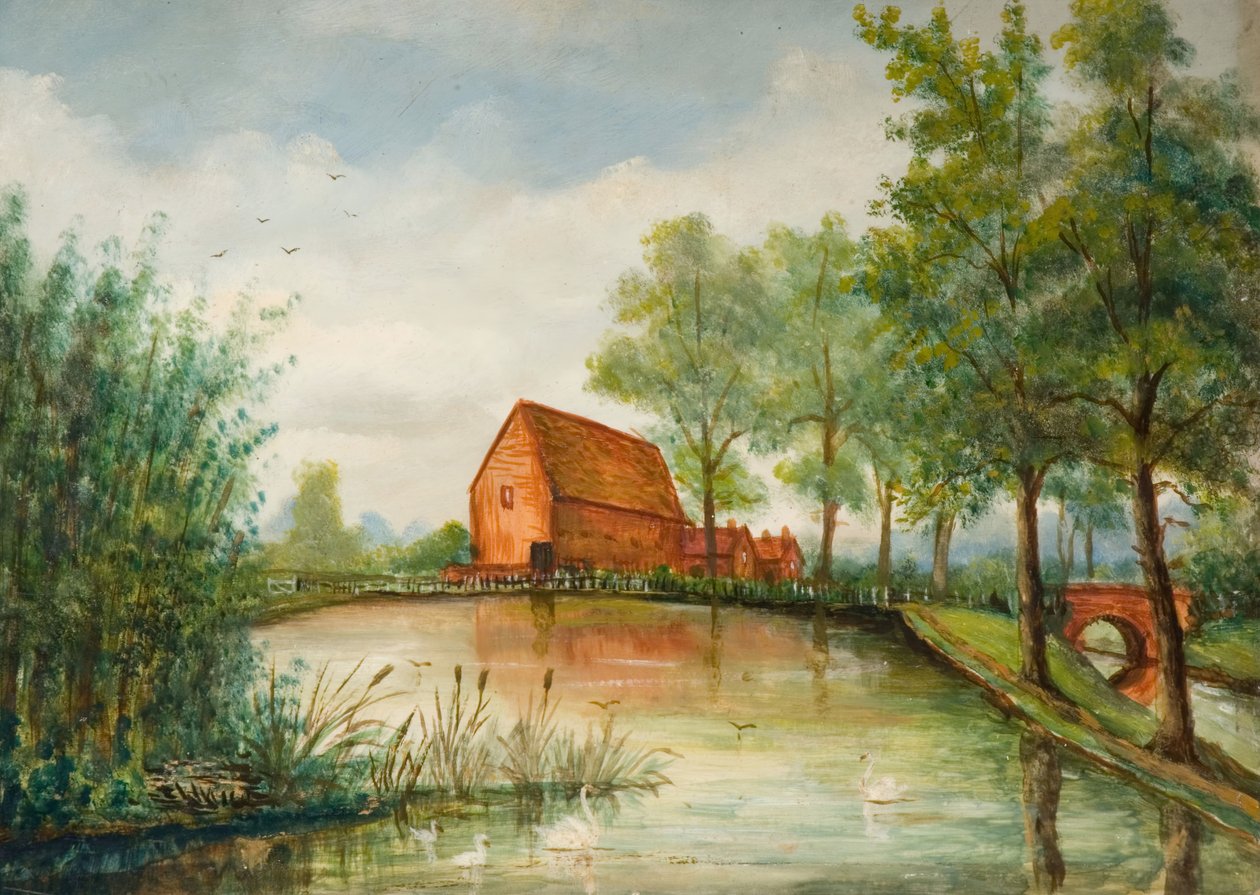 Old Pebble Mill Pool, Birmingham, 1800-tallet. av J. Booth