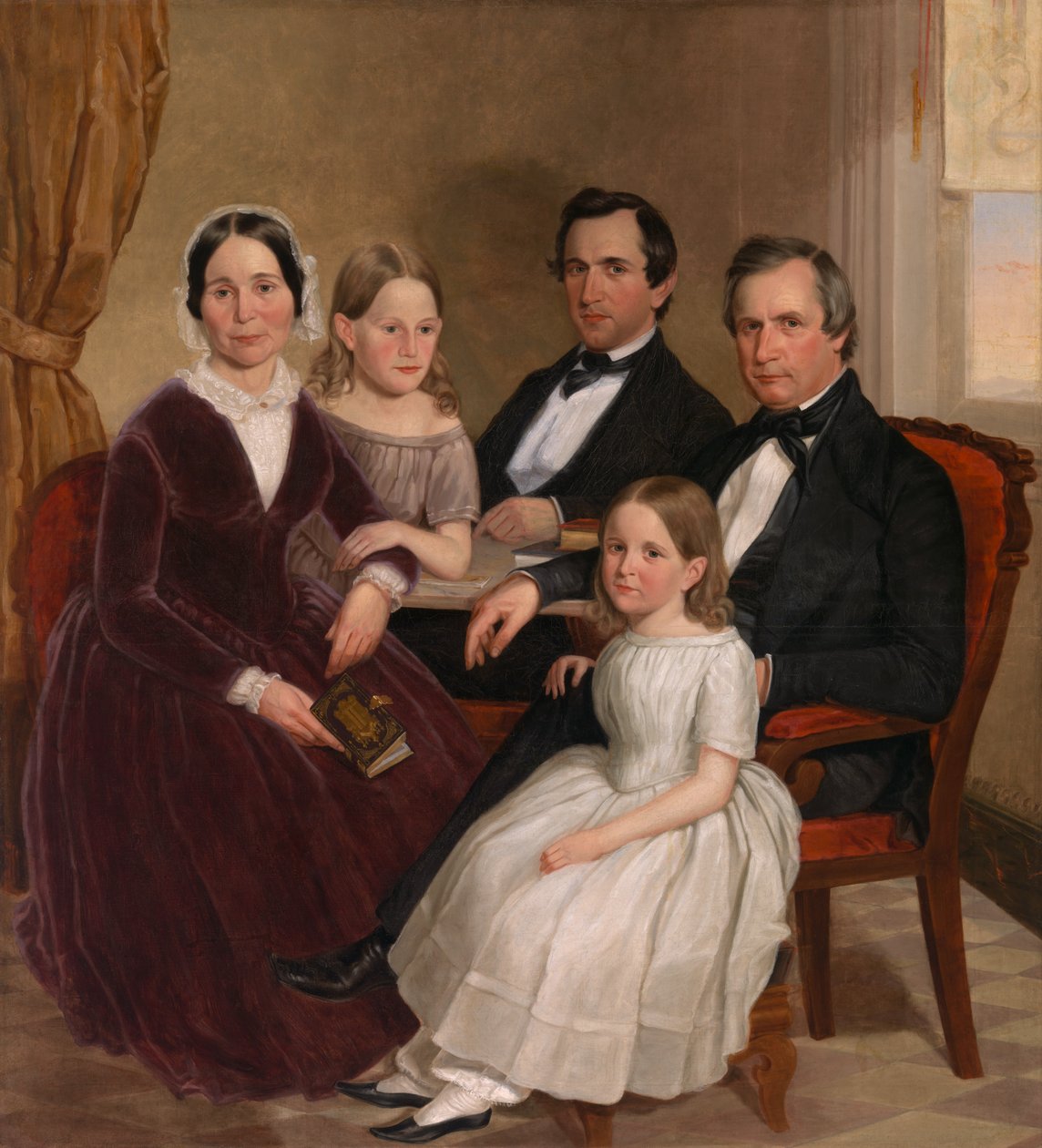 William Jervis Hough og familie, ca. 1852-1853. av J. Brayton Wilcox