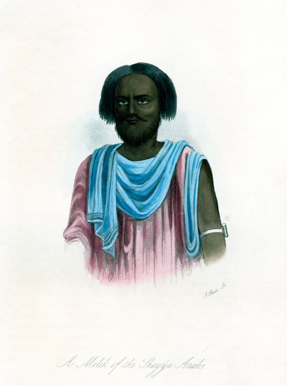 En Melik fra Shegyia-araberne, c1840. av J. Bull