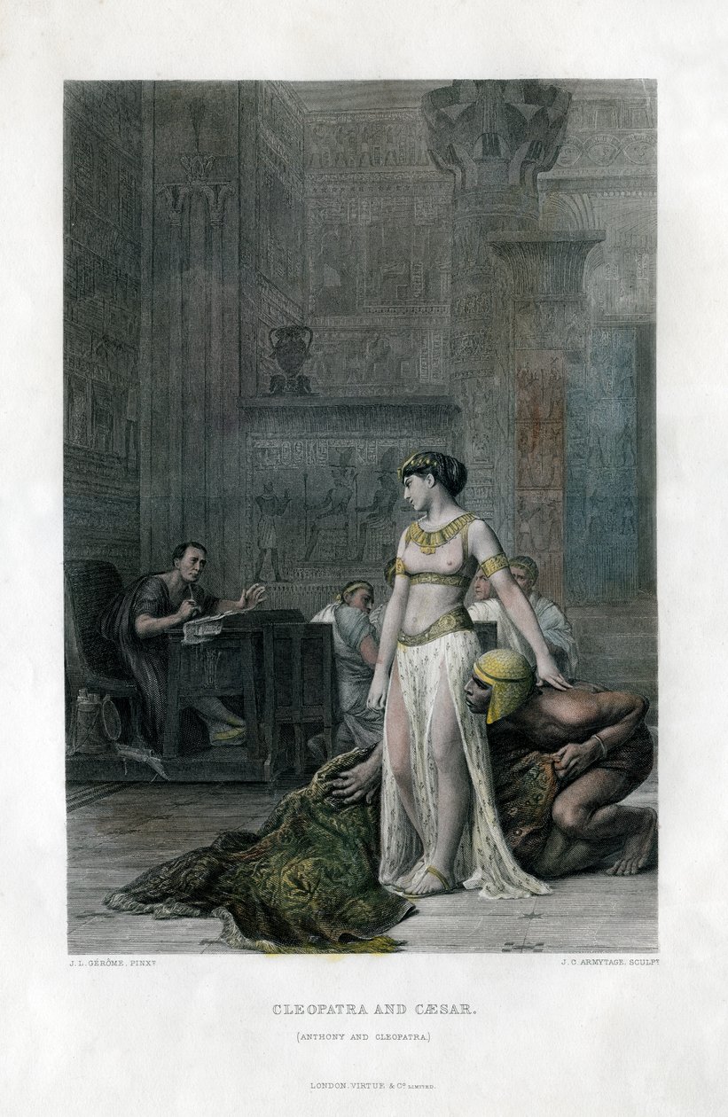 Cleopatra og Caesar Antony og Cleopatra, 1800-tallet av J. C. Armytage
