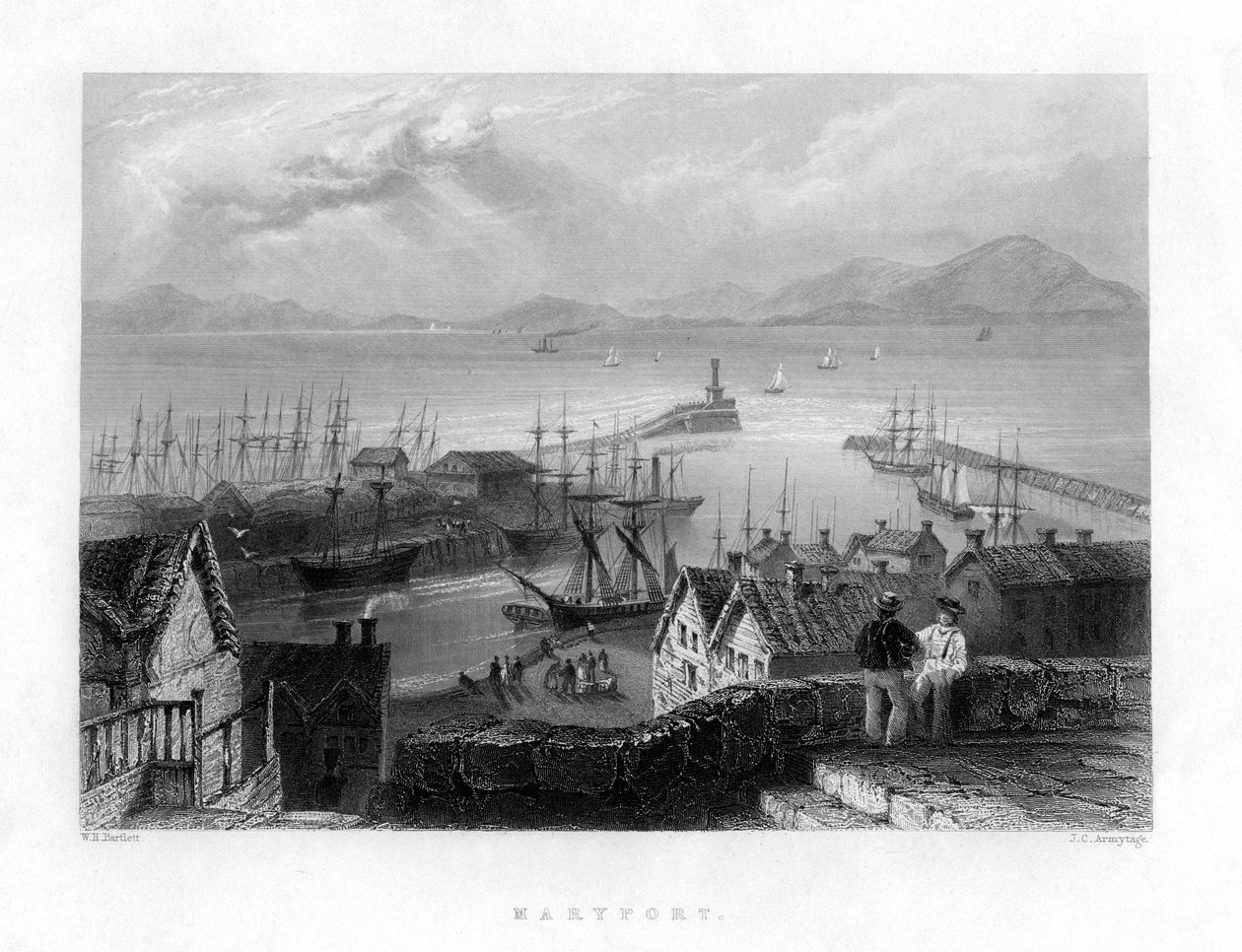 Maryport, Cumbria, England, 1800-tallet av J. C. Armytage