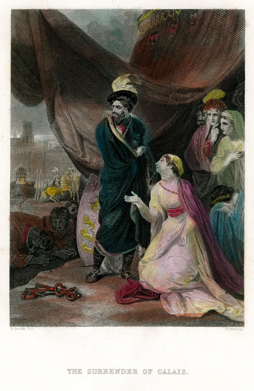 Overgivelsen av Calais, 1800-tallet av J. C. Armytage