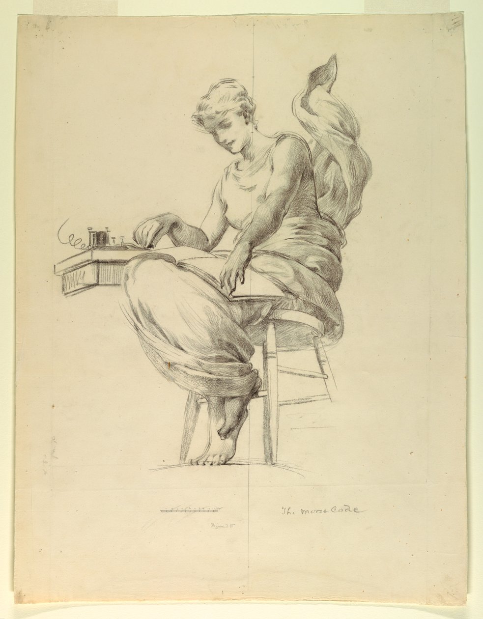 The Morse Code, Study for "Electricity as Applied to Commerce," Manufactures and Liberal Arts Building, World's Columbian Exposition, Chicago, IL av J. Carroll Beckwith