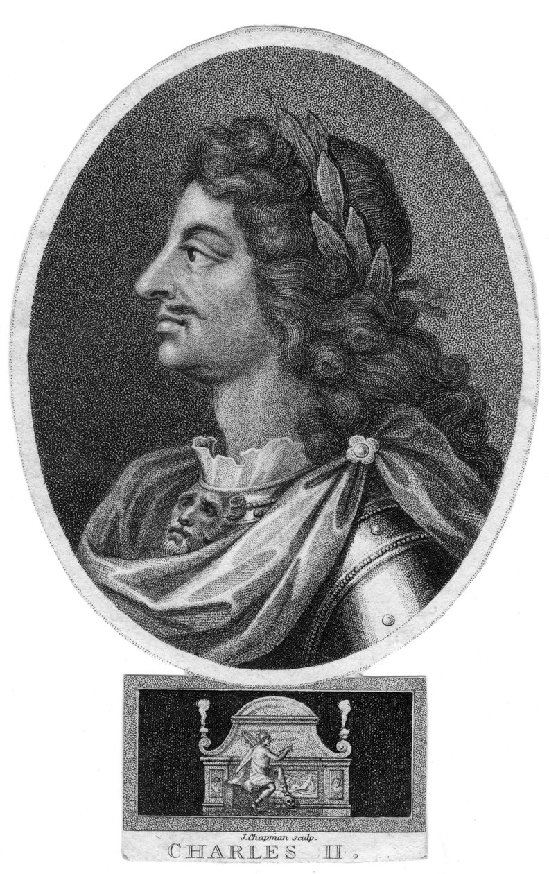 Charles II, konge av England, Skottland og Irland, 1800-tallet. av J. Chapman