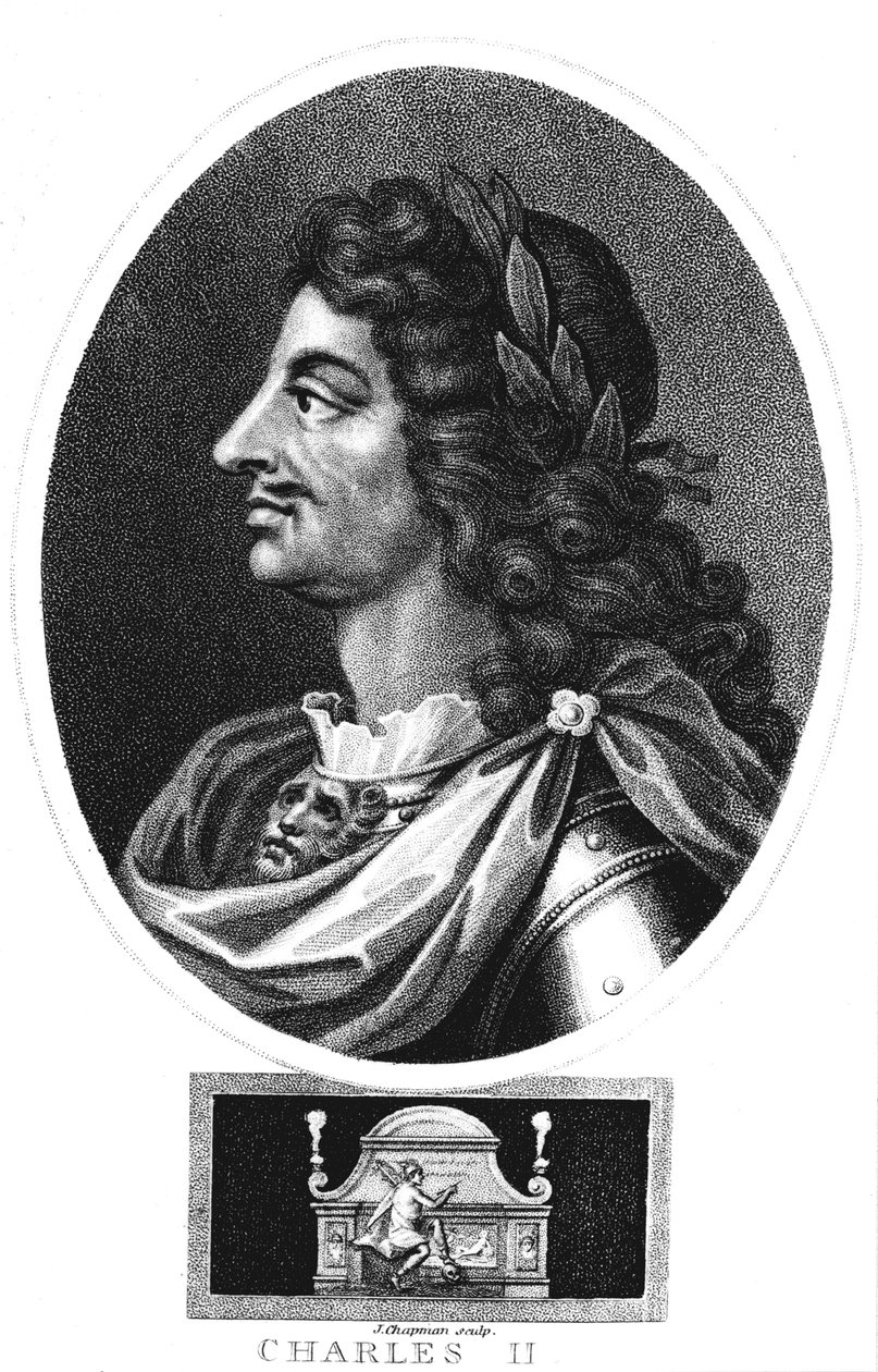 Charles II, konge av Storbritannia og Irland 1660-1685, c1810 av J. Chapman
