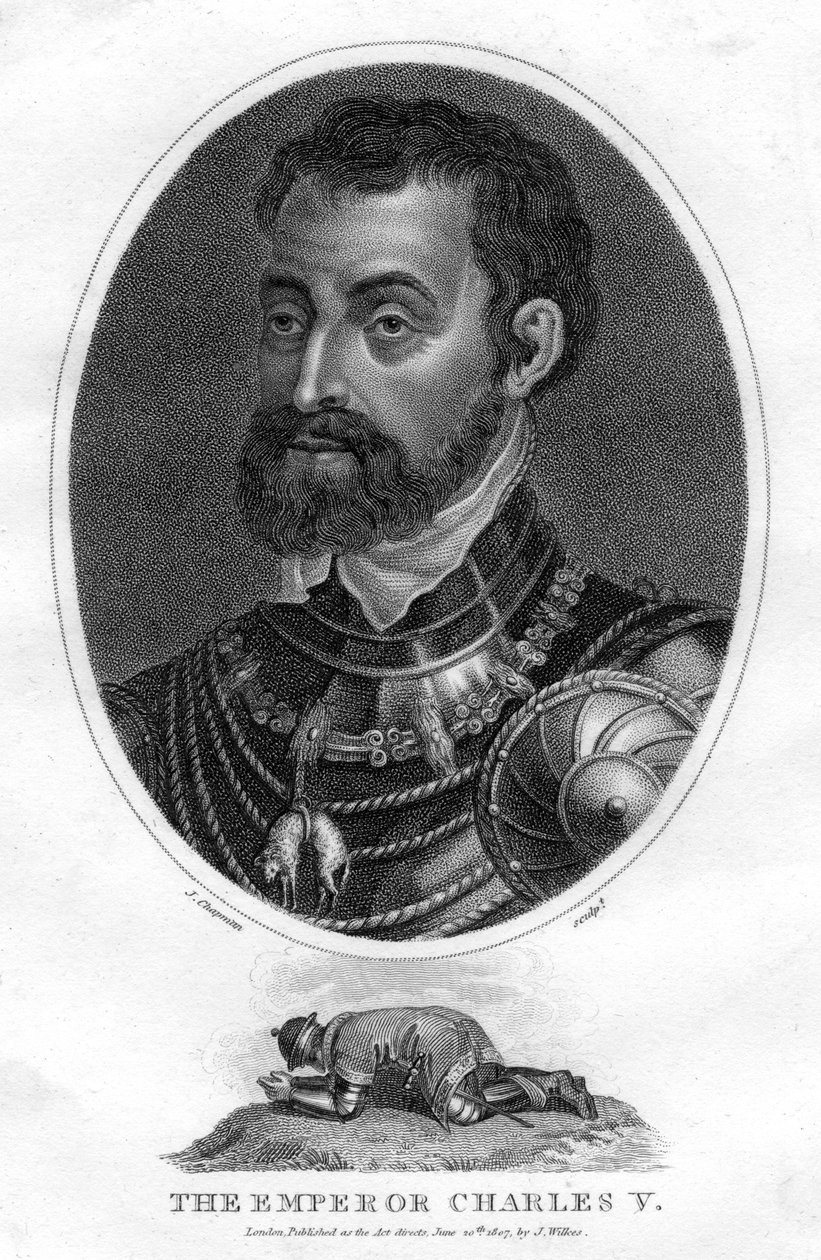 Charles V, den hellige romerske keiser, 1807. av J. Chapman