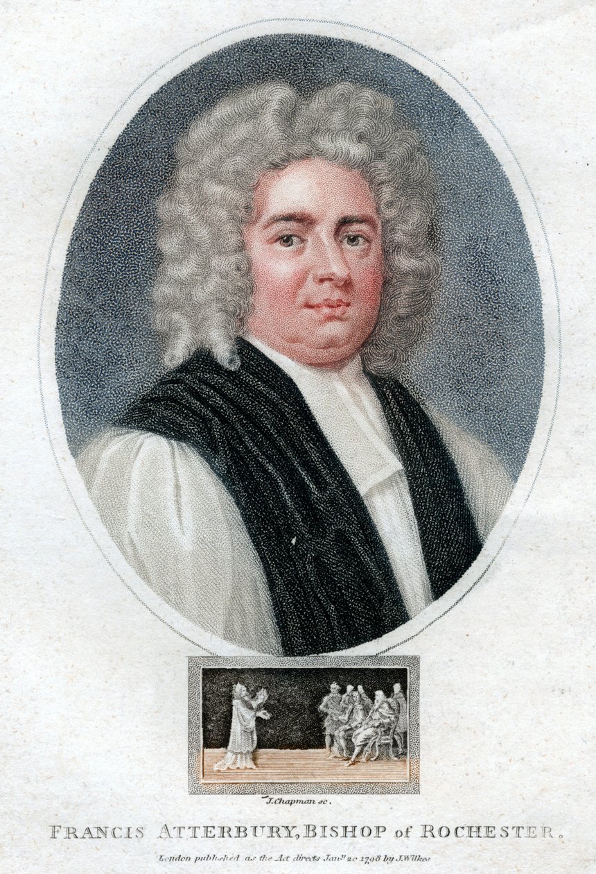 Francis Atterbury , engelsk mann av bokstaver, politiker og biskop, 1798. av J. Chapman