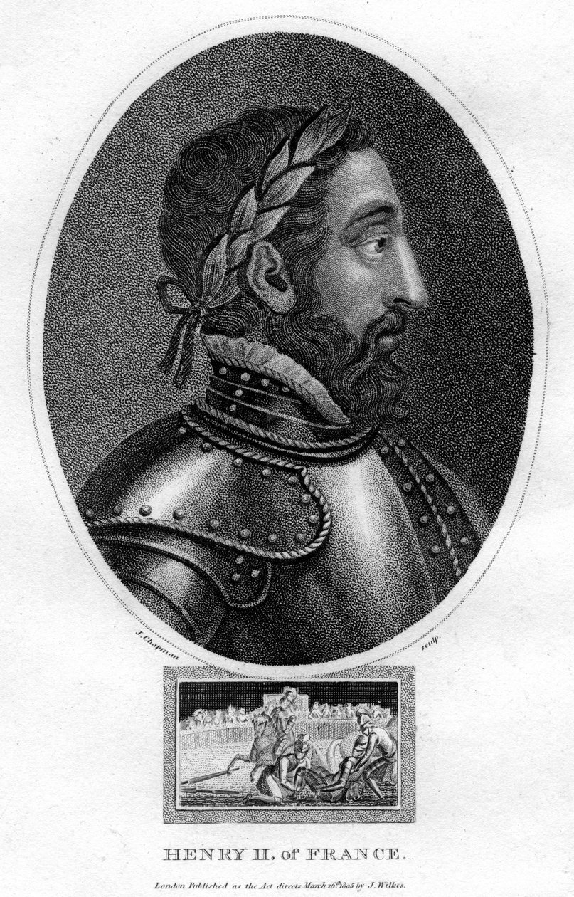 Henrik II, konge av Frankrike, 1805. av J. Chapman