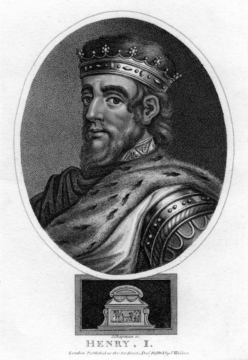 Henry I, konge av England, 1803. av J. Chapman