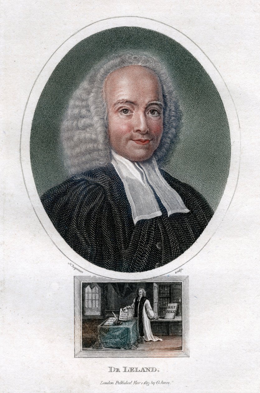 John Leland , engelsk presbyteriansk minister fra 1700-tallet og forfatter av teologiske verk, 1813. av J. Chapman