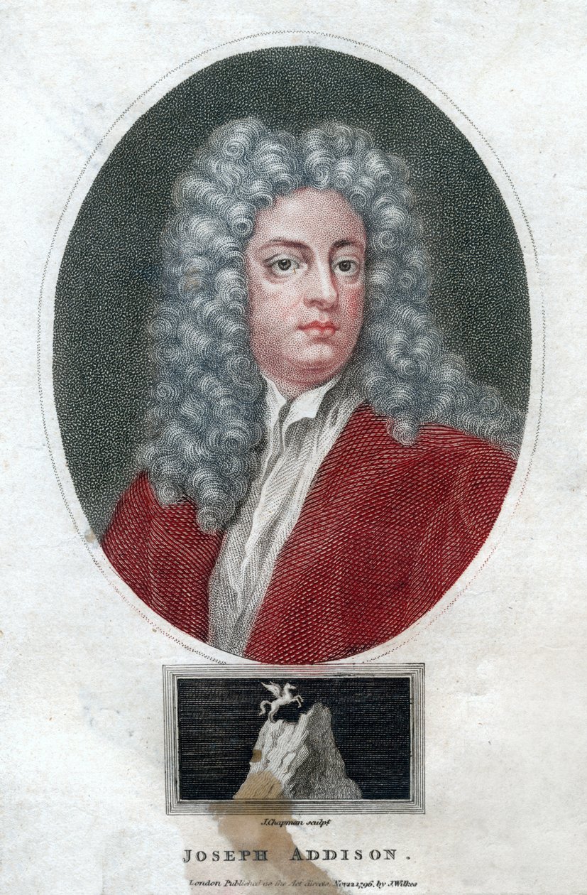 Joseph Addison , engelsk politiker og forfatter, 1796. av J. Chapman
