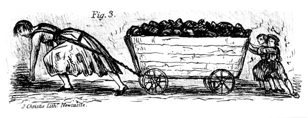 Kullputtere for kvinner og barn, Midt- og Øst-Lothian, Skottland, 1848 av J. Christie