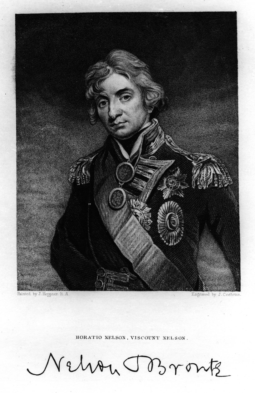 Horatio Nelson, 1. Viscount Nelson, engelsk marinekommandør, 1800-tallet av J. Cochran