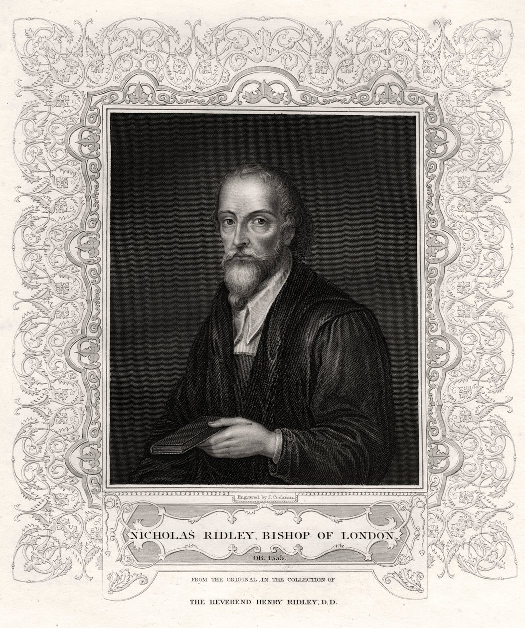 Nicholas Ridley, biskop av London, 1800-tallet av J. Cochran