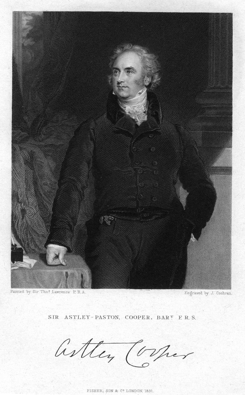 Sir Astley Paston Cooper, 1st Baronet, engelsk kirurg og anatom, 1831 av J. Cochran