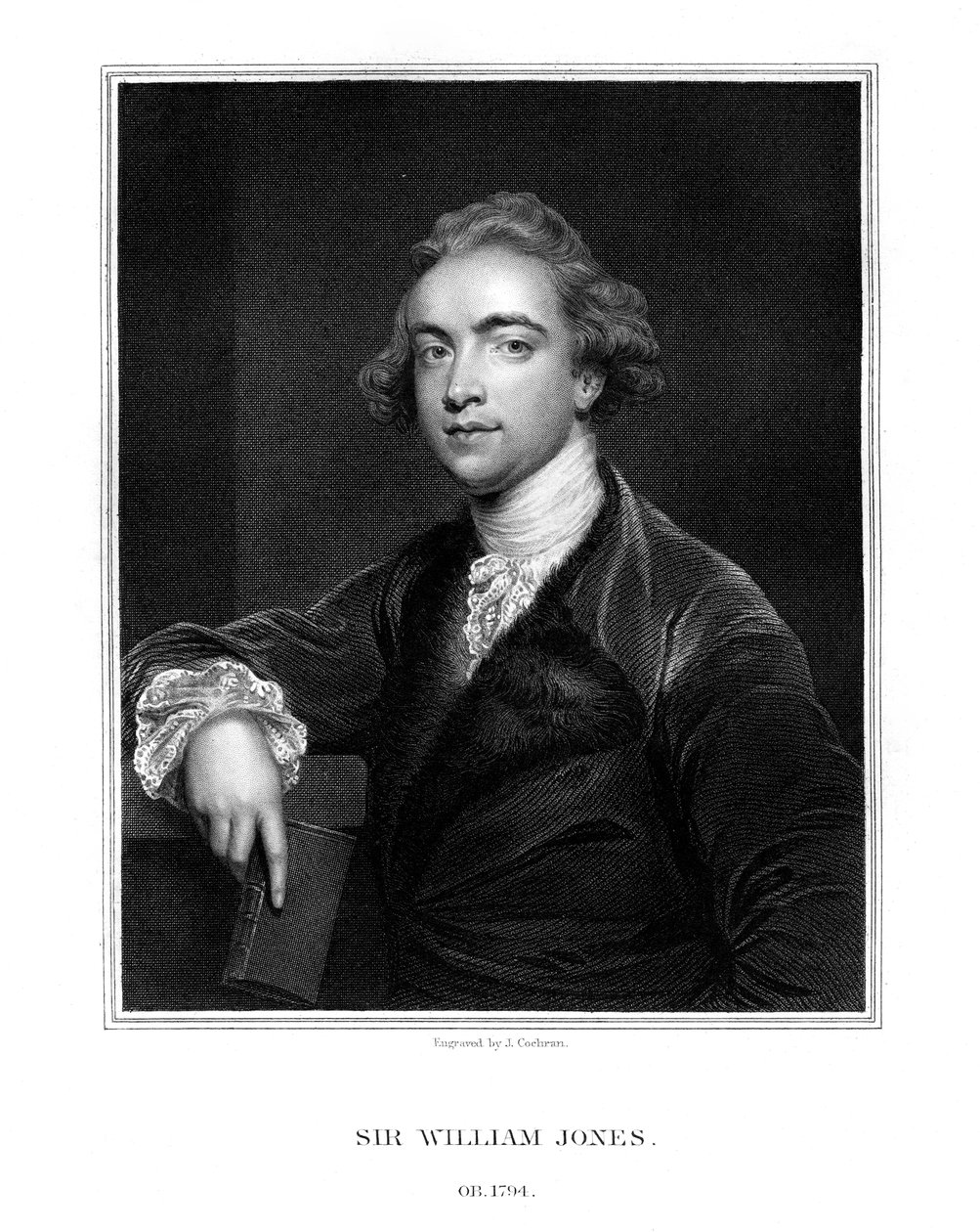 Sir William Jones , engelsk orientalist, filolog og jurist, 1832. av J. Cochran