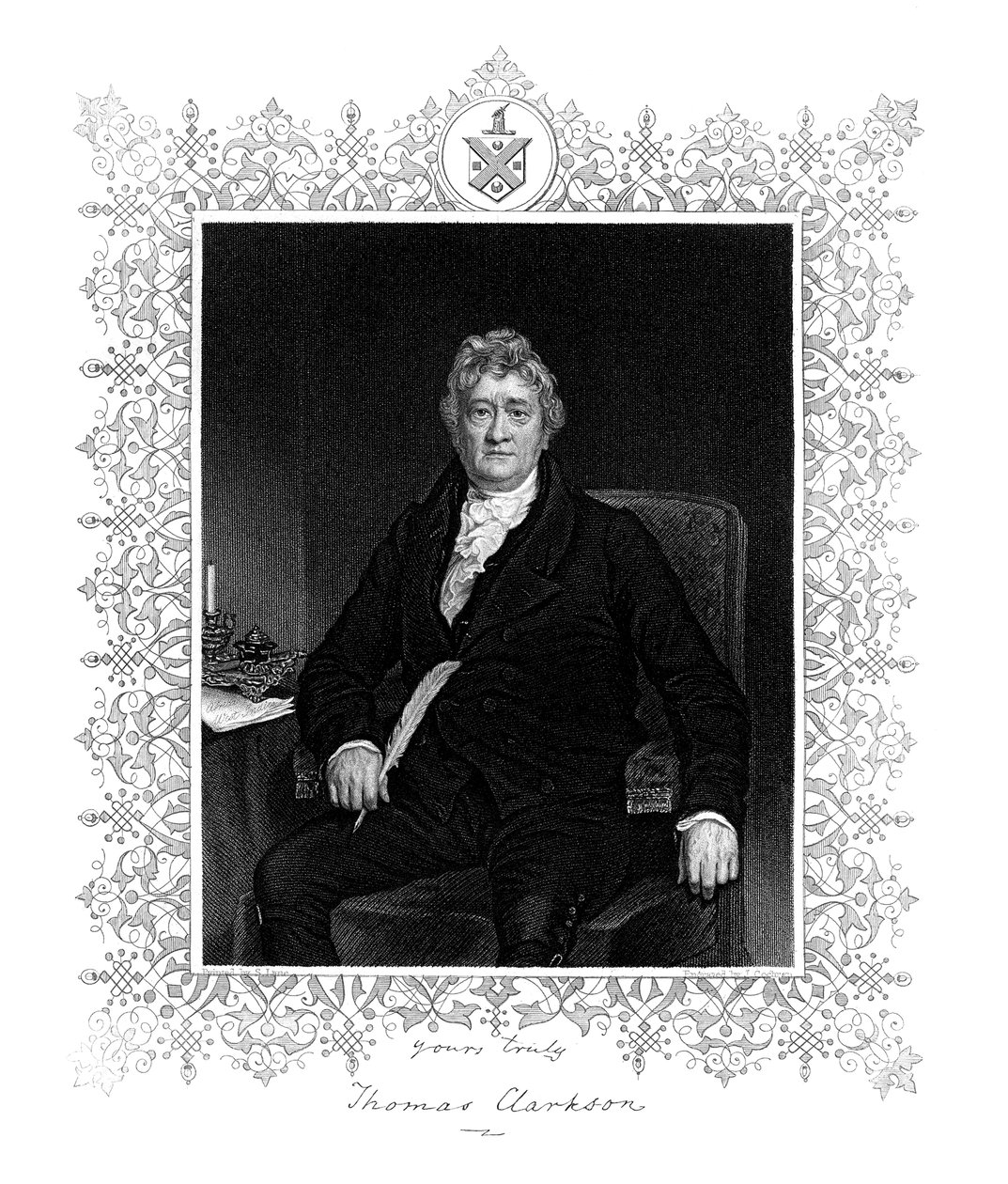 Thomas Clarkson , engelsk politiker og anti-slaverikampanje, 1800-tallet. av J. Cochran