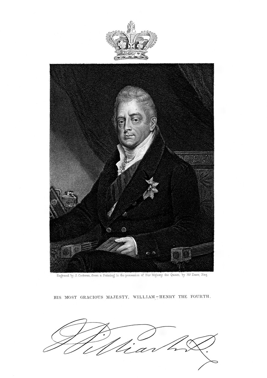 William IV, konge av Storbritannia og Irland og av Hannover, 1800-tallet. av J. Cochran