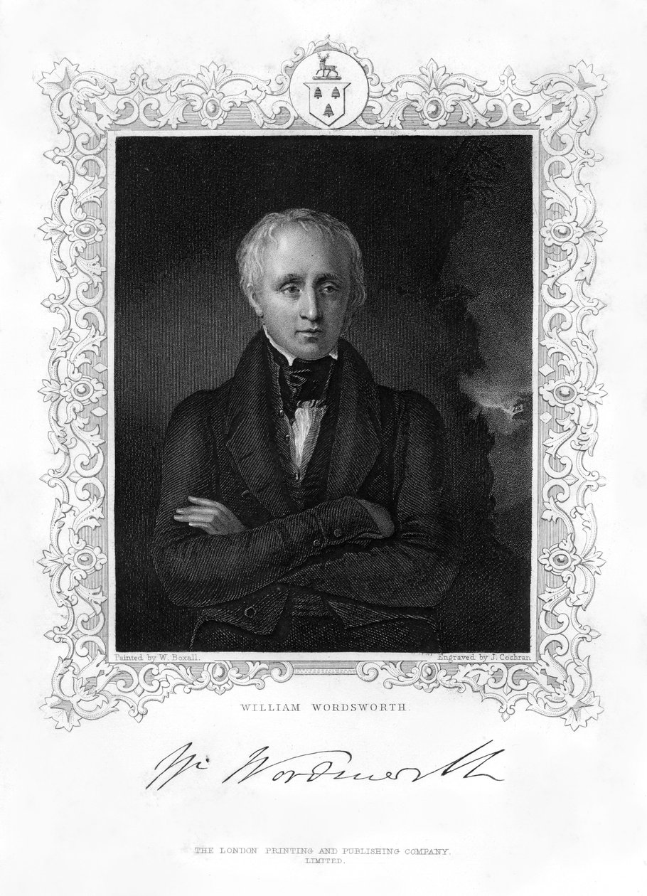 William Wordsworth , engelsk romantisk poet, 1800-tallet. av J. Cochran