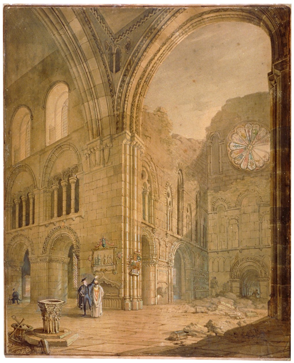 Church of St Bartholomew-the-Great, Smithfield, City of London, 1806 av J Coney
