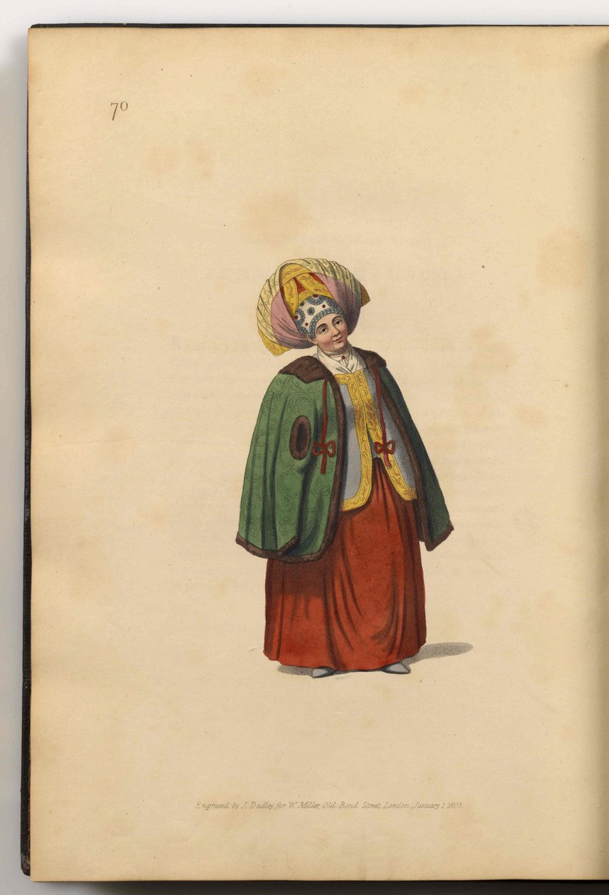 Handelskone til Kaluga Fra: The Costumes Of The Russian Empire, 1803 av J. Dadley