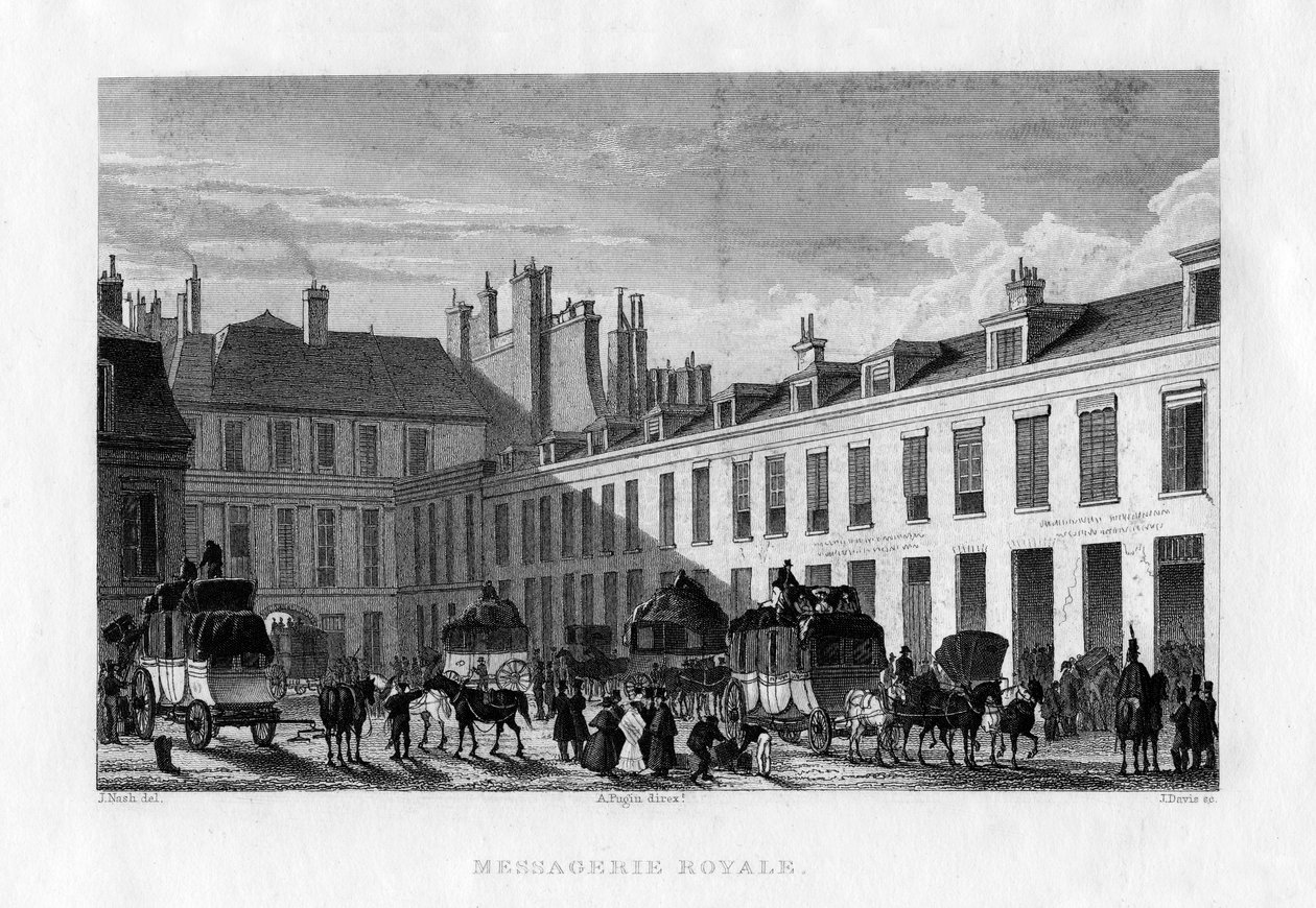 Kongelig budtjeneste, Paris, Frankrike, 1829. av J. Davis