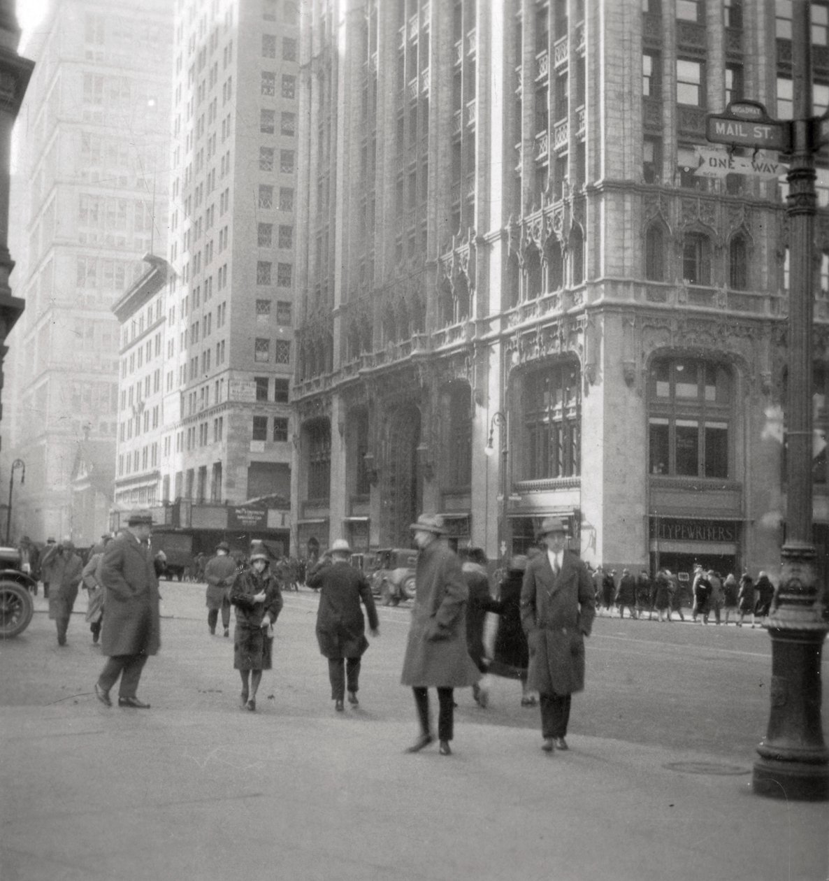 Lower Broadway, New York City, USA, 1900-tallet av J. Dearden Holmes