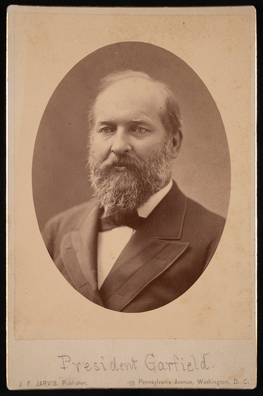 Portrett av James Abram Garfield 1831-1881, mars 1881. av J F Jarvis