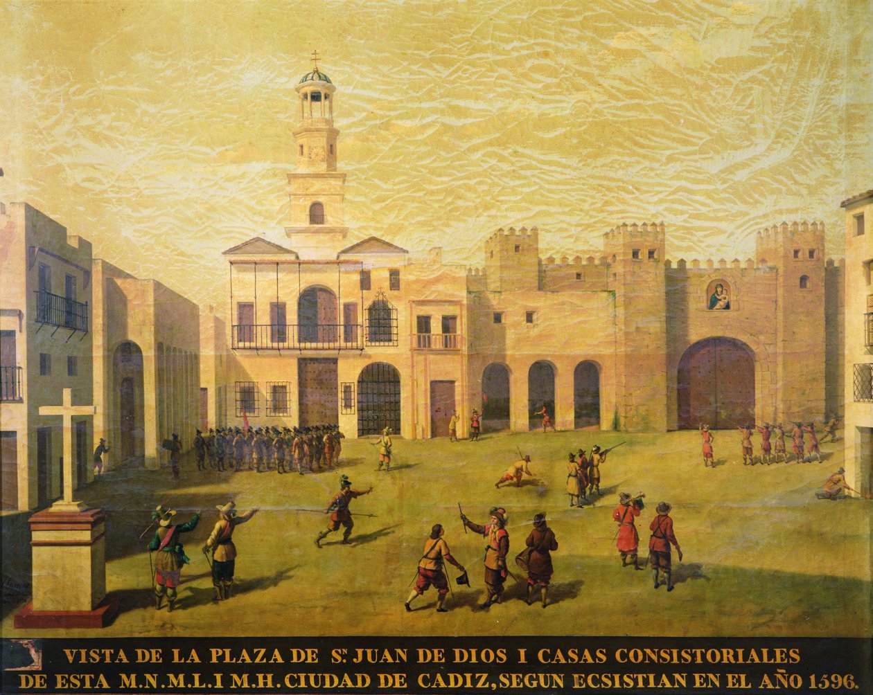 Plaza de San Juan de Dios i 1596 (olje på lerret) av J. Garcia