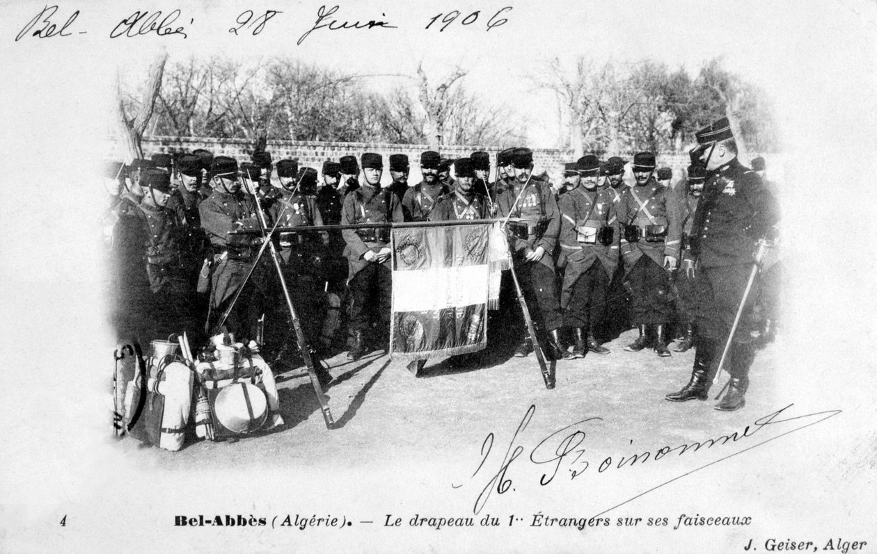 1. regiment av den franske fremmedlegionen, Sidi Bel Abbes, Algerie, 1906 av J. Geiser