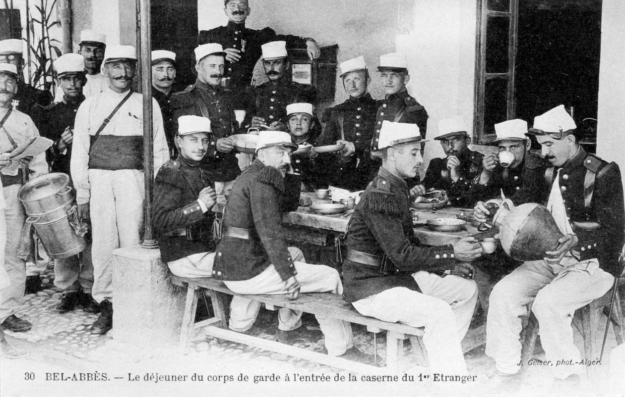 Fransk fremmedlegion, Sidi Bel Abbes, Algerie, 1900-tallet. av J. Geiser