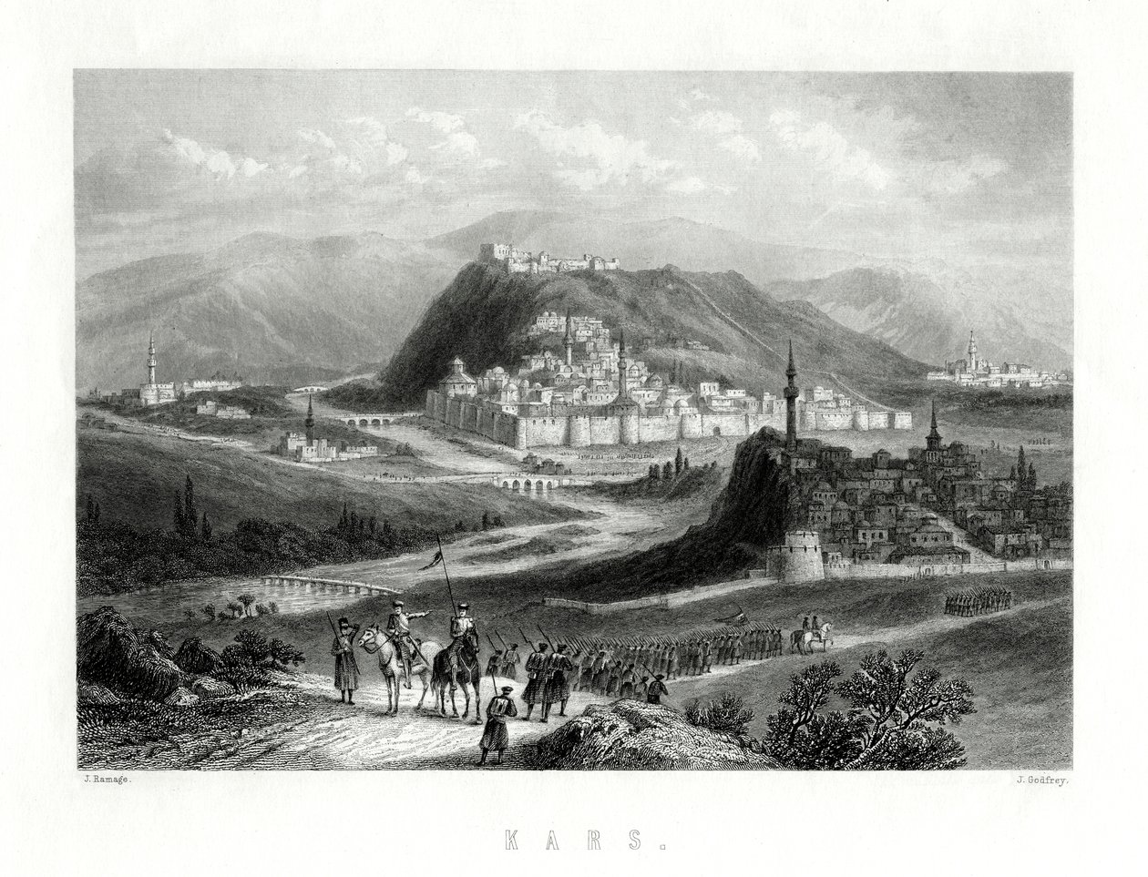 Kars, Tyrkia, 1800-tallet av J. Godfrey