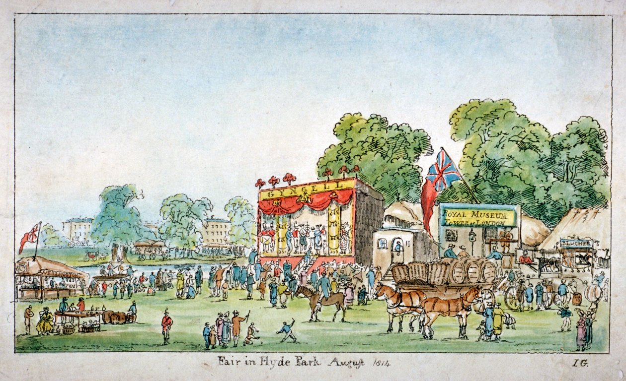 Messe i Hyde Park, Westminster, London, 1814 av J Gordon