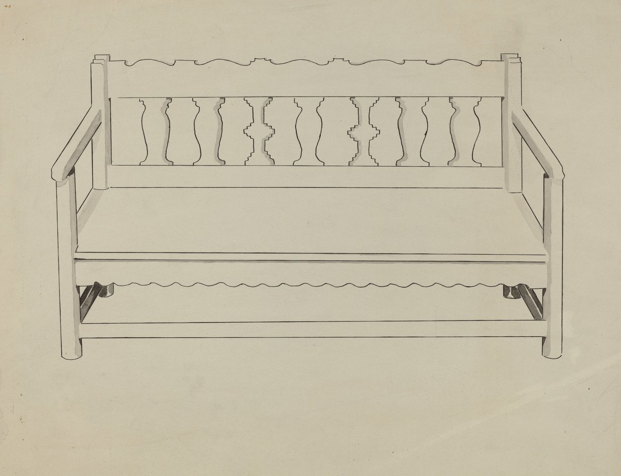 Kirkebenk av J. Henry Marley