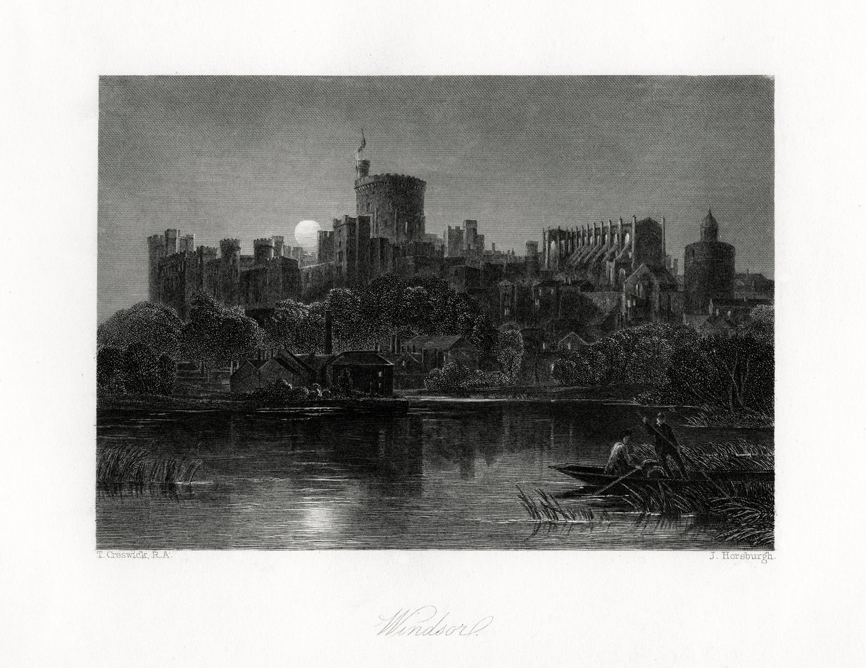 Windsor Castle, Berkshire, 1800-tallet av J. Horsburgh