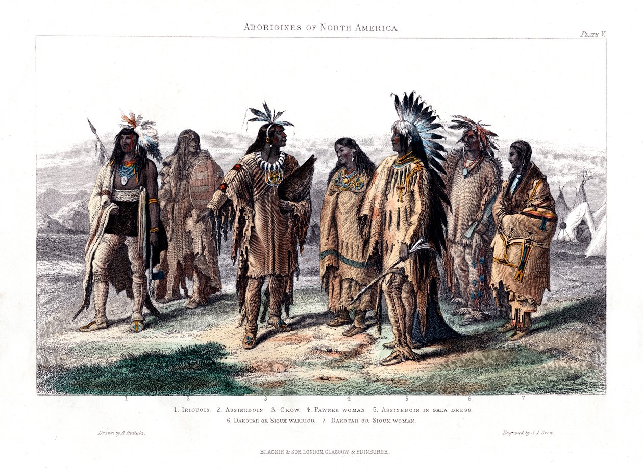 Aboriginer i Nord-Amerika, 1873 av J. J. Crew