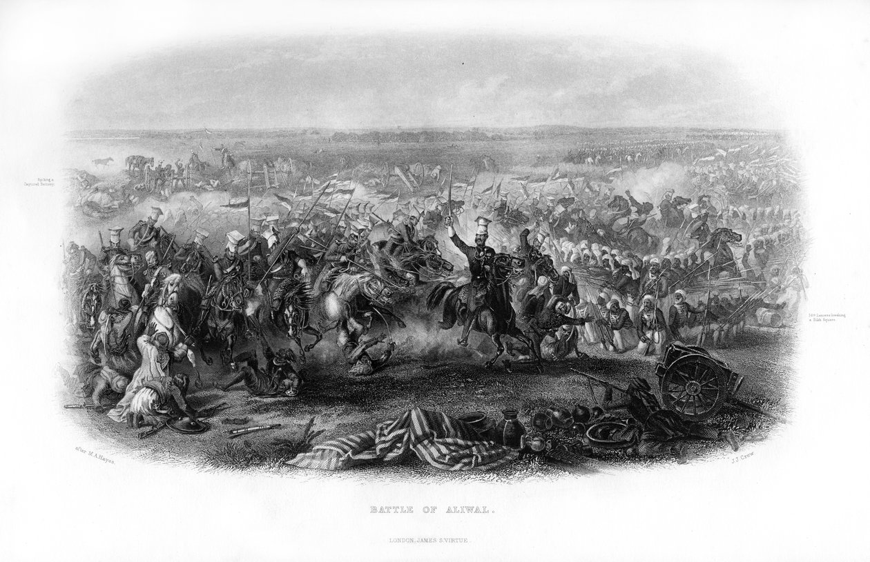 Slaget ved Aliwal, 1800-tallet. av J. J. Crew