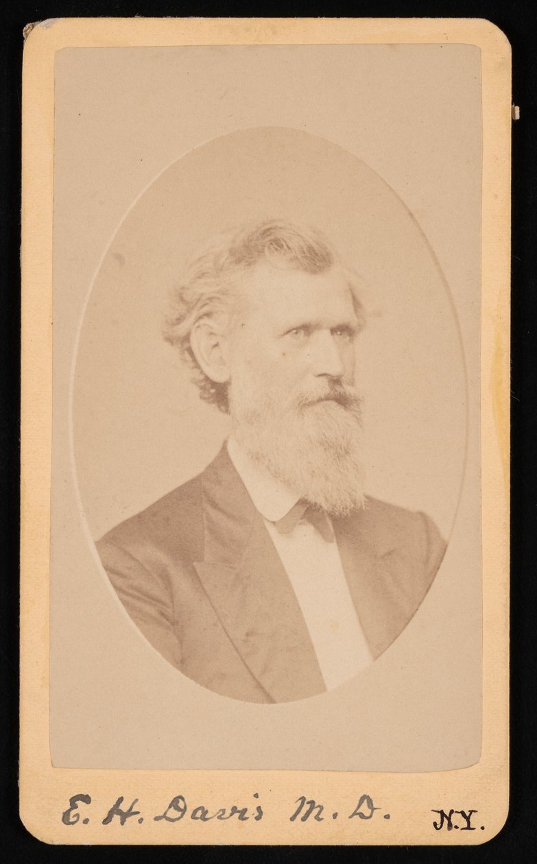 Portrett av Edwin Hamilton Davis 1811-1888, før 1888. av J Kraft