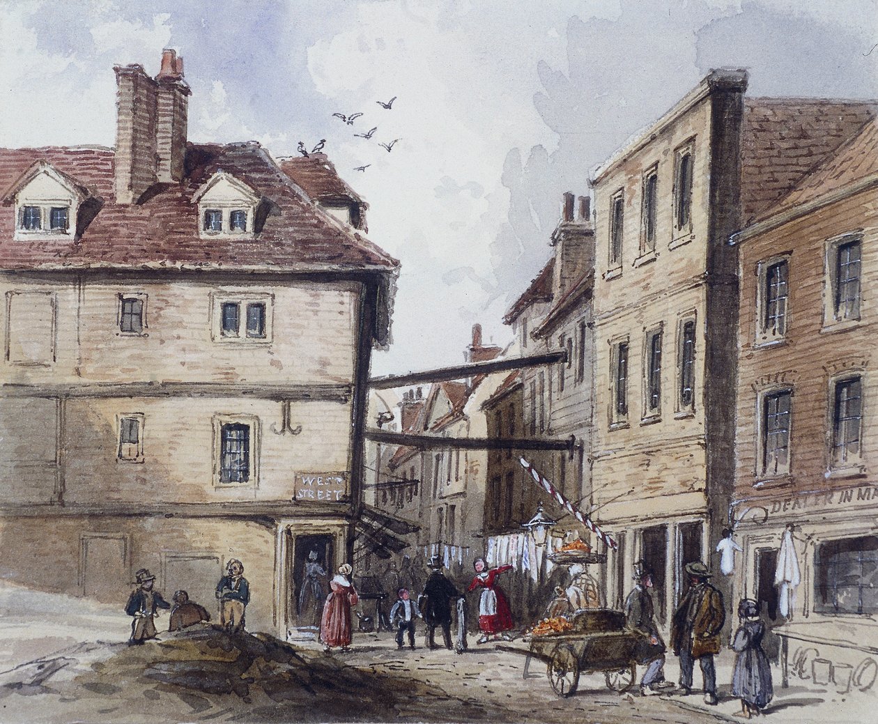 Chick Lane, London, c1840 av J Maund