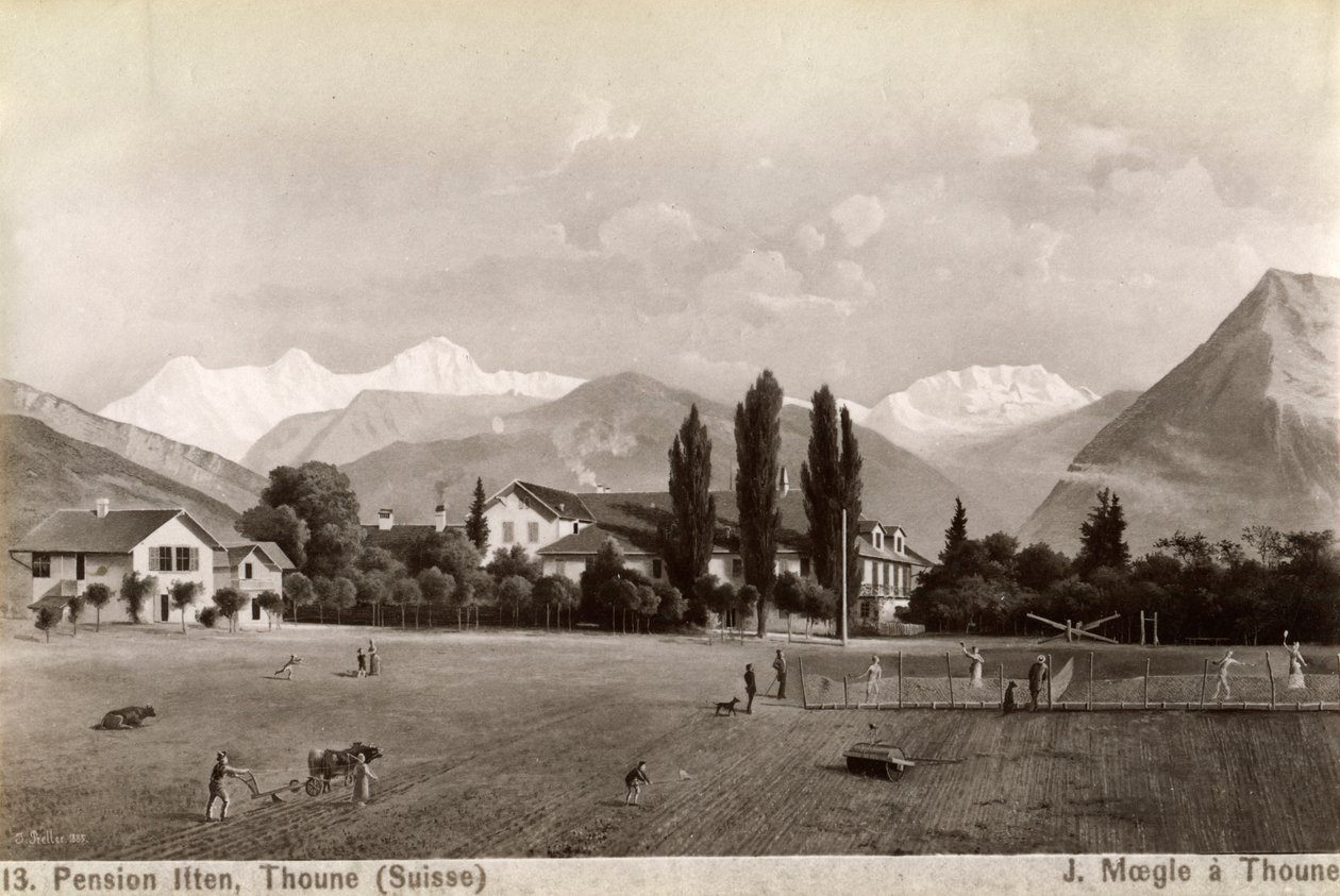 Pension Liten, Thun, Sveits, 1885. av J Moegle
