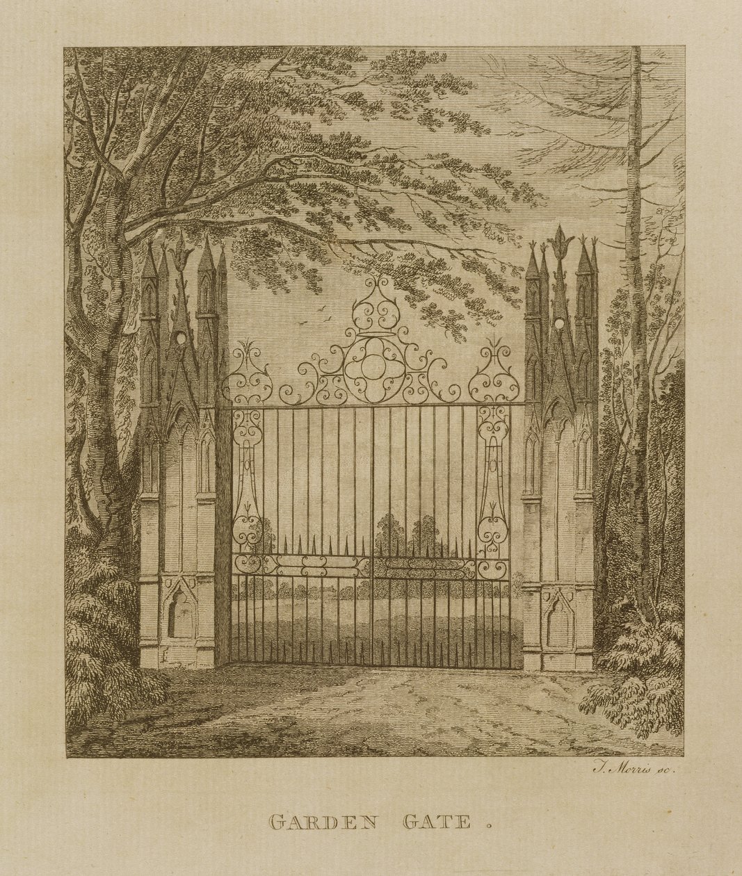 Hageport på Strawberry Hill av J. Morris