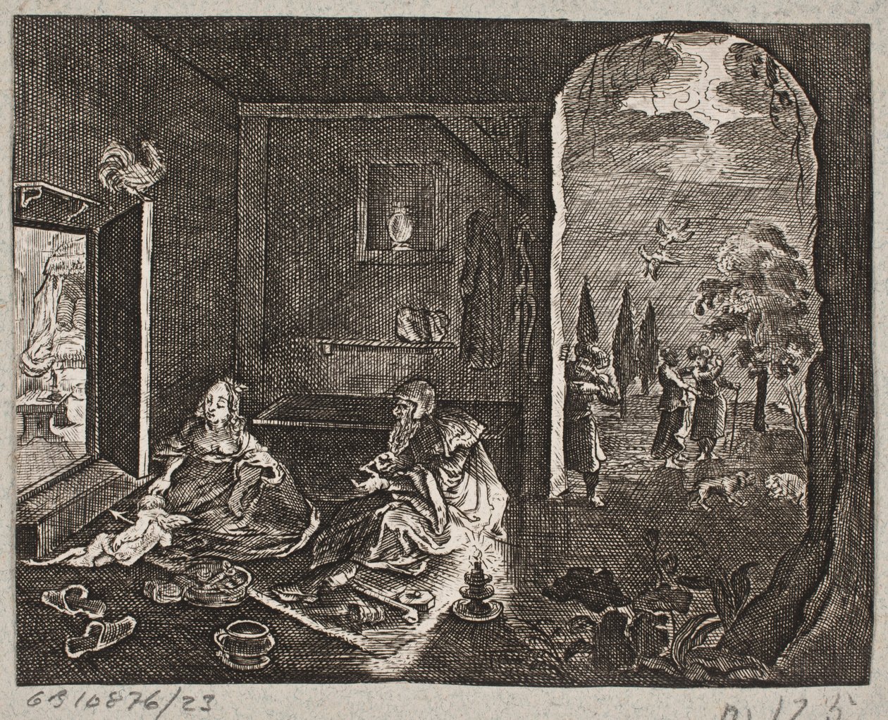 Illustrasjon til Adam Olearius, "Persisk Rosenthal av en genial poet Schich Saadi […]", Schleswig 1660 av J. Muller