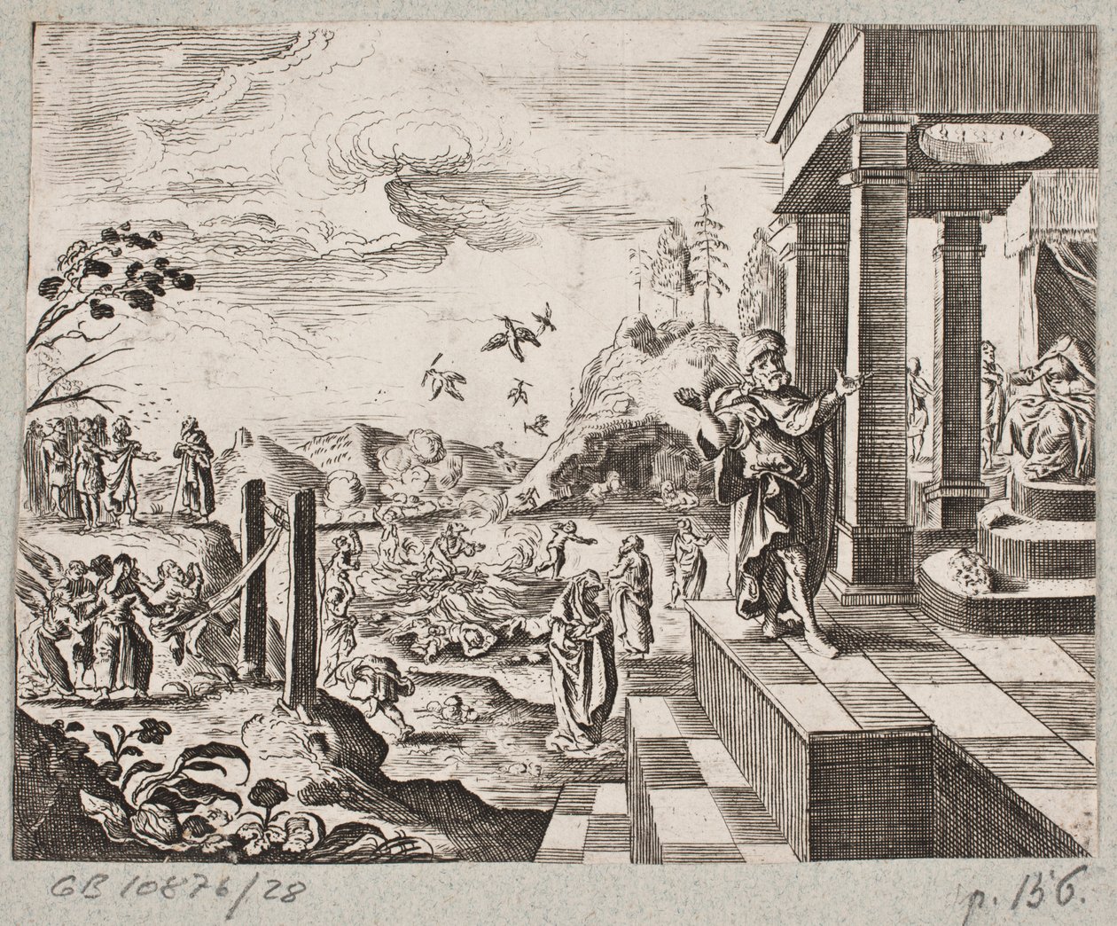 Illustrasjon til Adam Olearius, "Persisk Rosenthal av en genial poet Schich Saadi […]", Schleswig 1660 av J. Muller