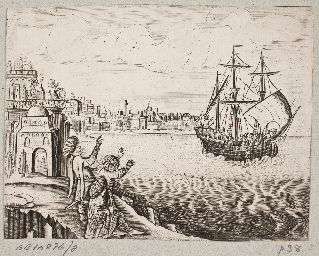 Illustrasjon til Adam Olearius, "Persisk Rosenthal av en genial poet Schich Saadi […]", Schleswig 1660 av J. Muller