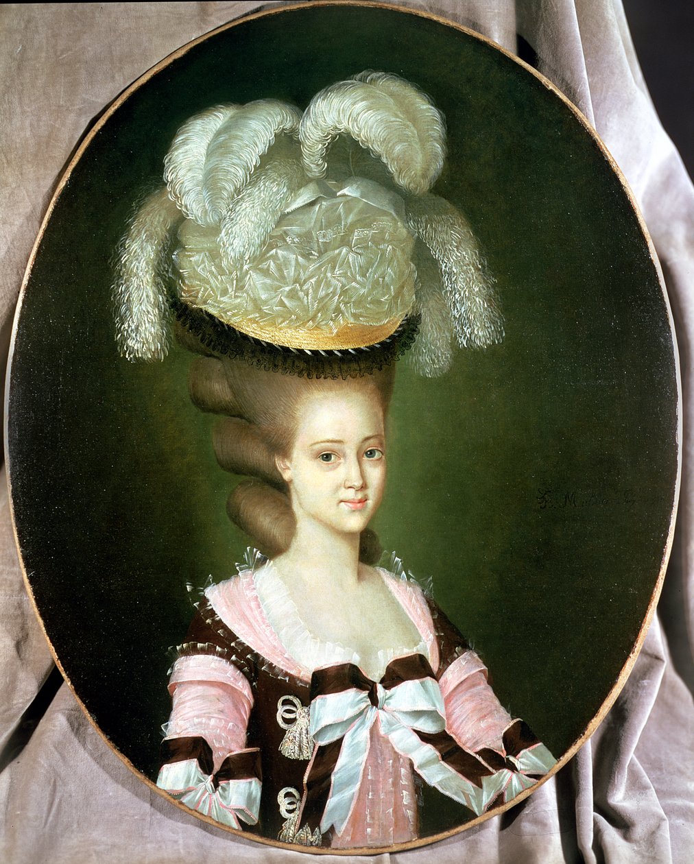 Portrett av en dame i hatt av J. Mulnier
