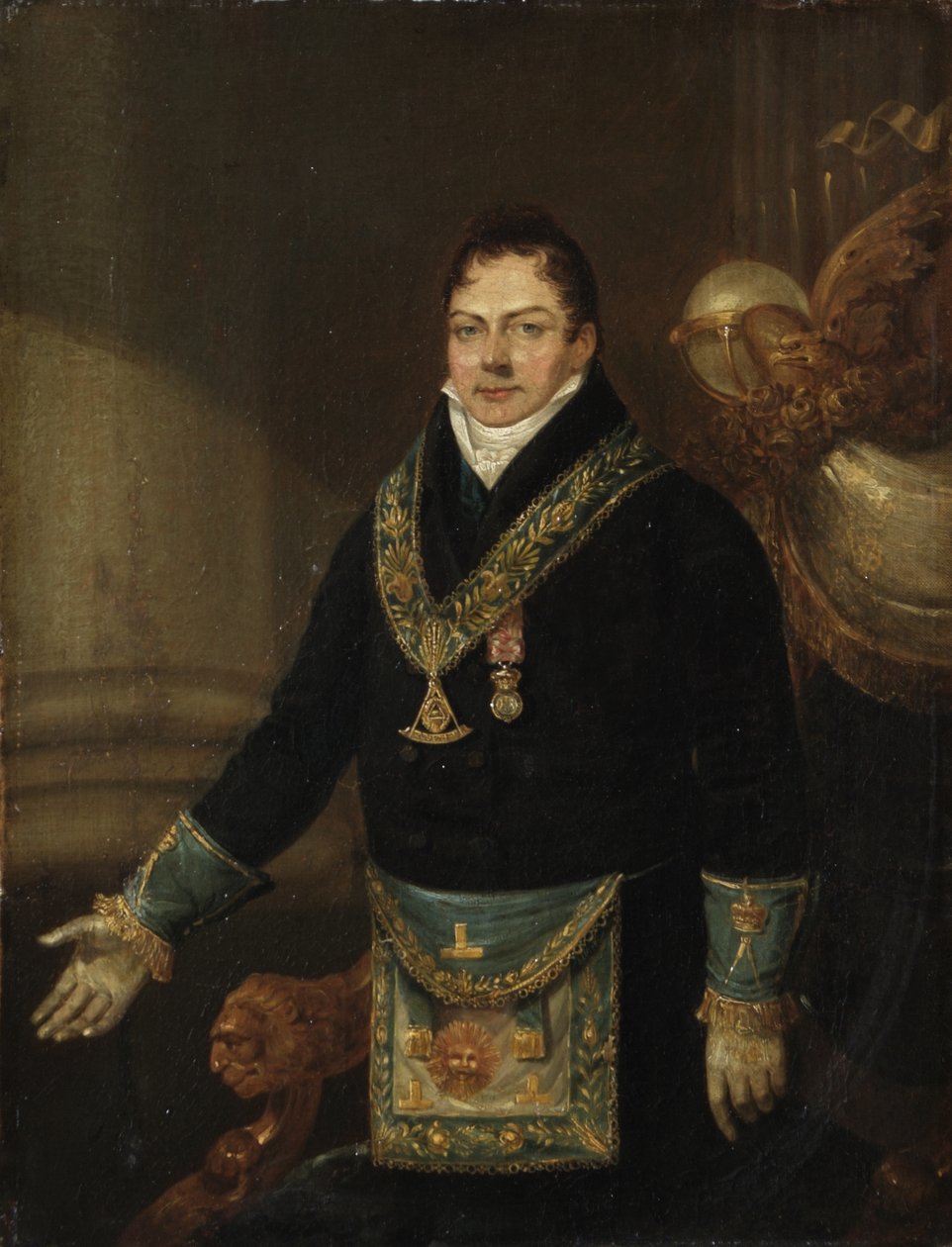 Augustus Frederick, hertug av Sussex som stormester, 1827 av J. Naish