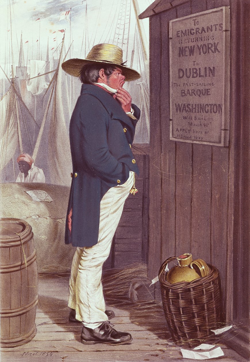 Homeward Bound, The Quay of New York, gravert av T.H.E. Mcguire, 1854 (se 189006) av J Nicol