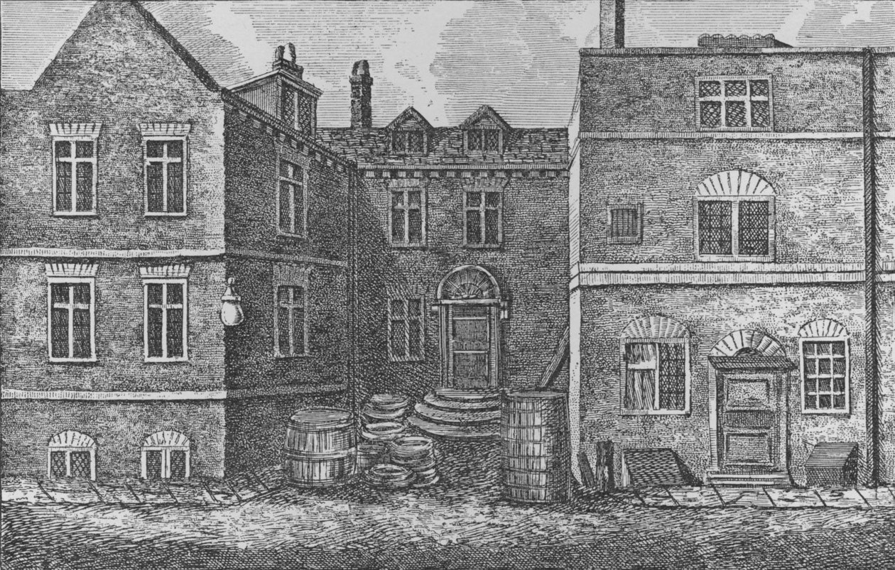 Monteagle House, nær St. Savios Church, Southwark, 1808, 1912 av J. Pass