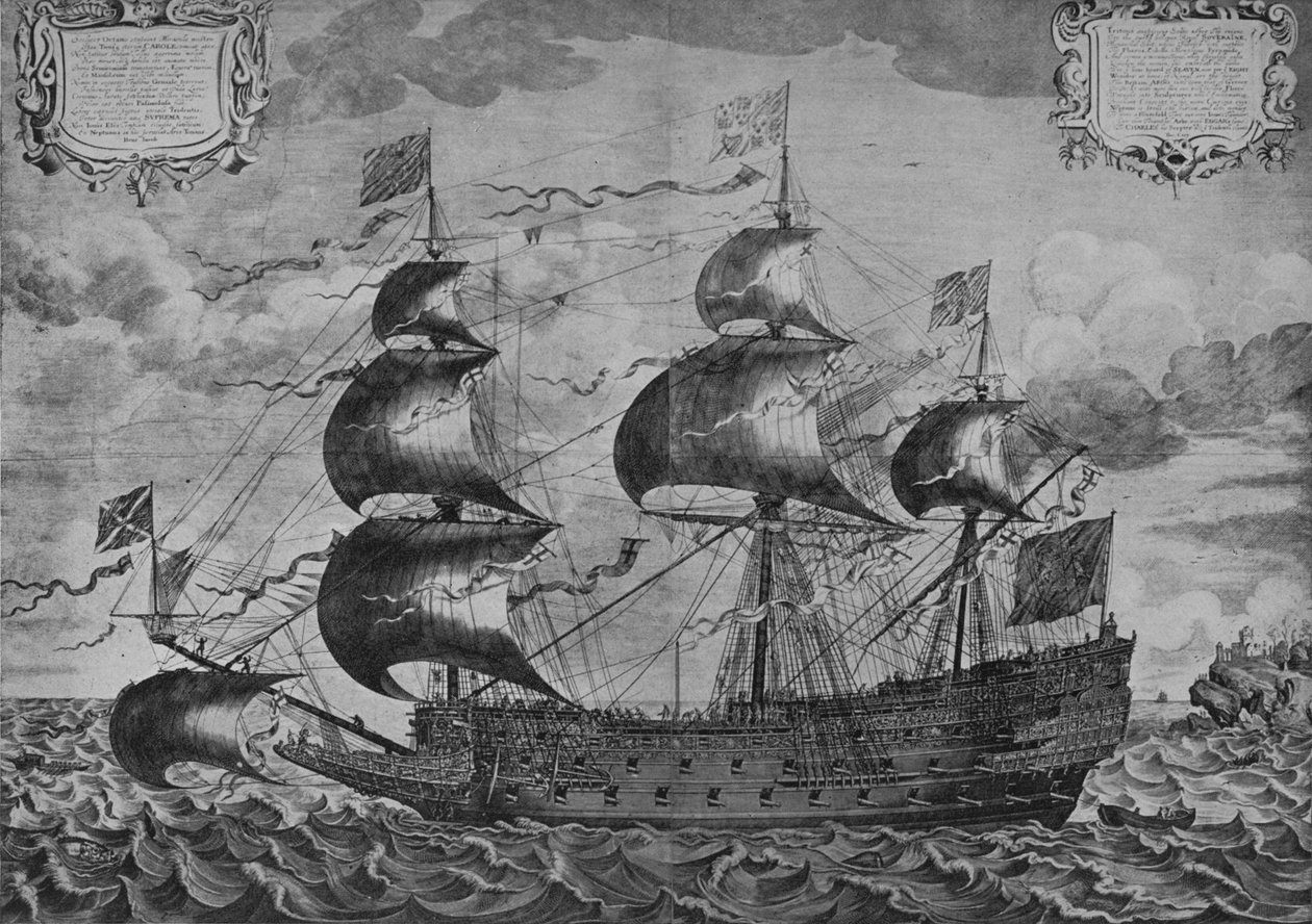 The Sovereign of the Seas, c1637 av J. Payne